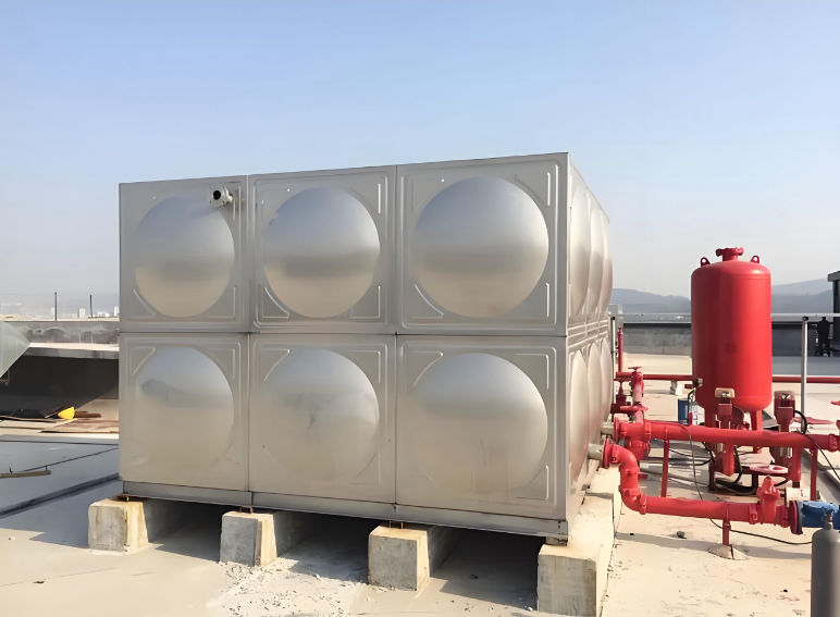 汕尾市技术学校扩建工程，陆河县不锈钢水箱，24立方消防水箱工程交收