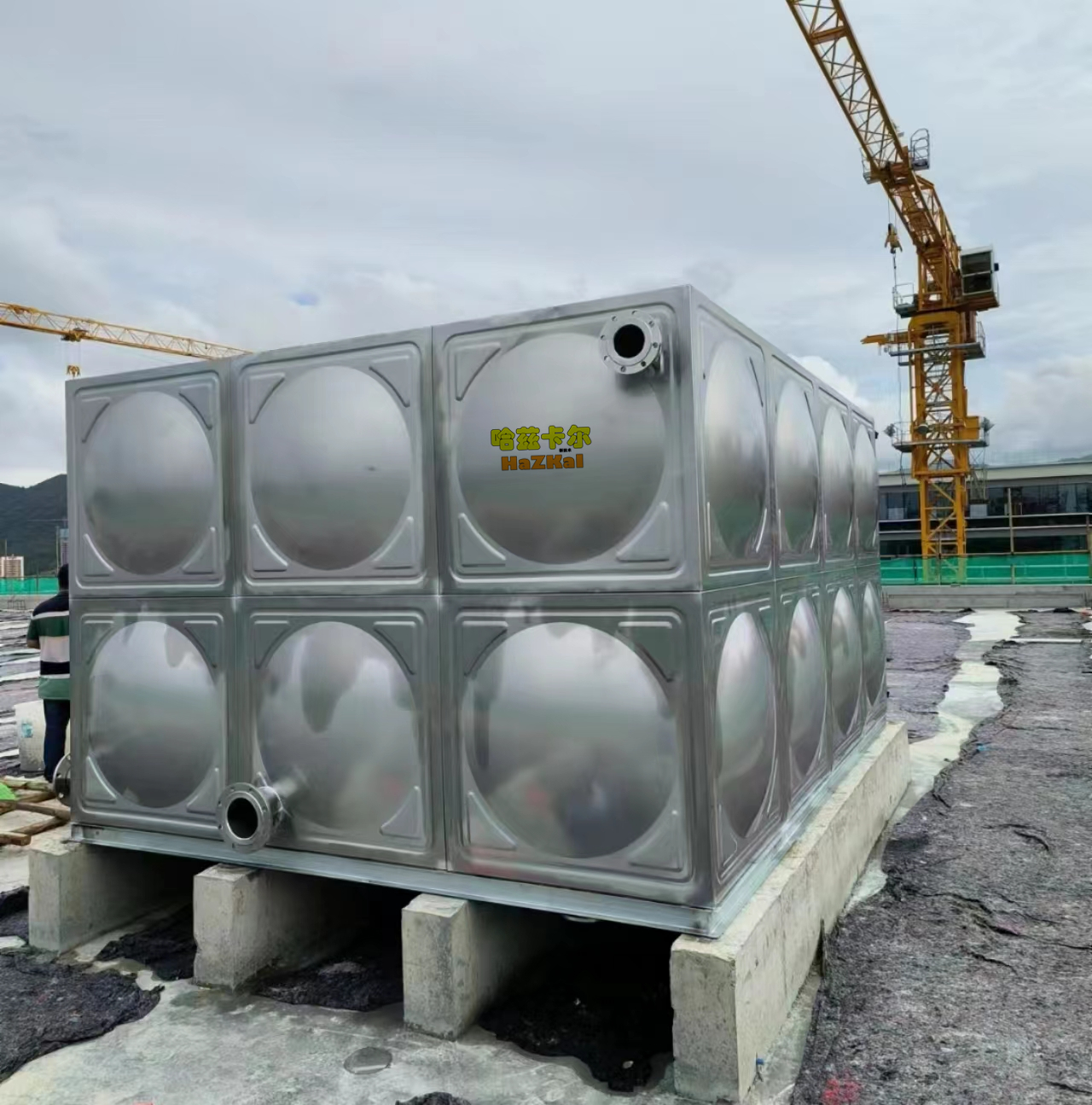 惠州市不锈钢消防水箱安装完工实拍案例